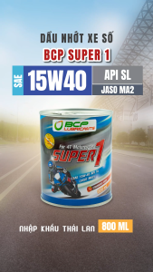 [Bán Sỉ] Thùng 6-12 Nhớt Xe Số Dầu Nhớt Xe Máy Thái Lan BCP 15W40 SL Lon 800mL
