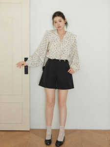 Áo Sơ Mi Carô Ruffle Kích Cỡ Lớn