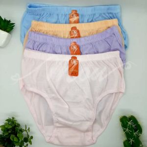 MOU 12pcs 6pcs 3pcs Celana Dalam Wanita Dewasa Jumbo Polos Olivia Lusinan Bahan Katun Premium Murah