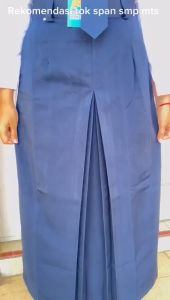 Rok seragam sekolah bawahahan seragam skolah smp / sma rempel satu / sepan / belah satu depan Rok Panjang Abu Biru dan Coklat model Span Belah Satu