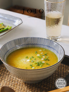 Large Size Ceramic Soup Bowl Japanese Style Dining Bowl Family Special Rice Bowl JOJOS L PD.Loong Pure Color round Shape