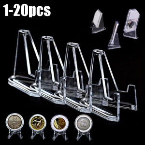 1-20pcs Acrylic Easel StandsTriangle Display Stand Plastic Storage Rack Coin Display Tripod Business Card Triangle Stand Business Card Photo Small Plate Medal Support Racks