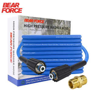 BEAR FORCE | 10M Super Flexible Pressure Washer Hose 3200 PSI Kink Resistant Power Washer Hose 1/4 in.CarWash Extension Hose M22-pin 14/15
