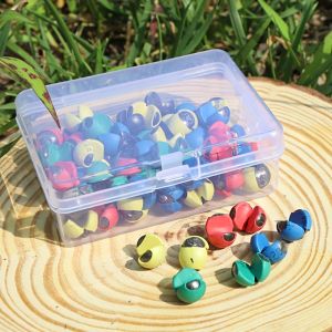 50pcs/box Lead Split Shot Sinkers Weight Non-Slip Protective Coating Easy Open Mouth No Hurt Fishing Line for Lure Bait Tackle