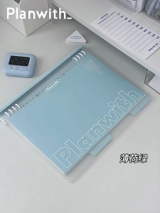 B5 Binder Notebook 60sheets Loose Leaf Notebook PU Leather Spine Waterproof PP Cover