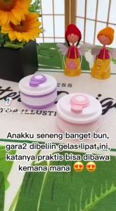 GELAS LIPAT PORTABLE MULTIFUNGSI/ FOLDABLE COFFE CUP TRAVEL SILICONE ECO FRINDLY/CANGKIR MUG LIPAT