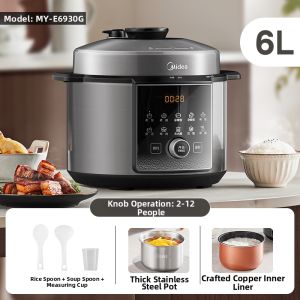 Midea | High Pressure Soup Smart Reservation No Coating Stainless Steel Electric Pressure Cooker 112kpa