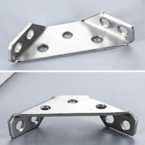 Makayo โครงยึดมุมฉากฉากยึดทรงสามเหลี่ยม ยึดข้อต่อรองรับชั้นเฟอร์นิเจอร์สแตนเลสสำหรับตู้เก้าอี้โต๊ะเงิน วพร้อมสกรู Stainless Steel Corner Brace