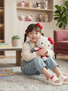 MIDANGDANG | Cute HelloKitty Slipper For Girls Anti-Slip Thick Sole
