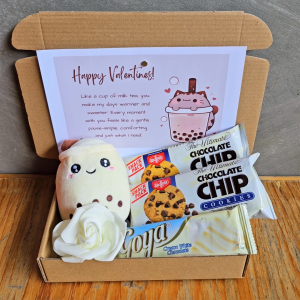 ✨ Simple Milktea White Kawaii Boba Cute Small Thoughtful Gift for Girlfriend Her Valentines LDR Surprise
