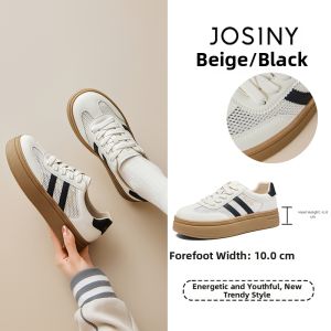 Josiny | Womens Thick Sole Height-Increasing Derby Shoes