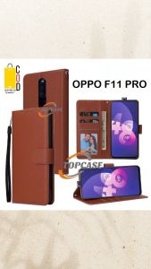 Flip Case OPPO F11 PRO Leather Flip Cover Wallet Case Kulit - Casing Dompet Flip Case Leather