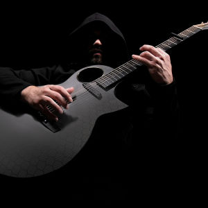 Enya X4 PRO Custom Luca Stricagnoli Collaboration Edition – Black Hole 41" Full-Size Carbon Fiber Acoustic-Electric Guitar Smart Onboard Pickup System Cutaway Design with Custom Gig Bag