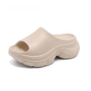 NB CROSS | NB Cross Womens Thick Heel Slippers Indoor Outdoor Anti-Slip Deodorant Summer Casual Flat Bottom Sandals EVA Upper