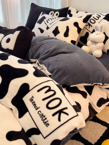 Kiss Dear | Coral Fleece Warm Double-sided Bed Set