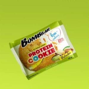 คุกกี้แคลอรีต่ำ – รสราสป์เบอร์รีชีสเค้ก โปรตีน 25% ไฟเบอร์สูง ไม่เติมน้ำตาล 40 กรัม โดย Bombbar