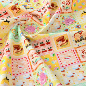 ผ้าใบฝ้ายลายการ์ตูน DIY แฮนด์เมด ผ้าคลุมโต๊ะ เสื้อผ้าเด็ก กระเป๋า กระเป๋า ลายสก็อต สไตล์จีน 100% เส้นใยฝ้าย