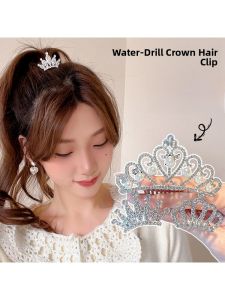 Womens Diamond Crown Hair Comb Birthday Decoration Top Clip Stylish Hairdressing Accessories Elegant Hairpin Organizer