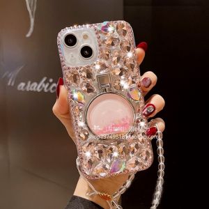 Creative Crystal Water Diamond Protective Phone Case for 16 15 14 pro Max 13 Fashionable Womens Style Shockproof Cover