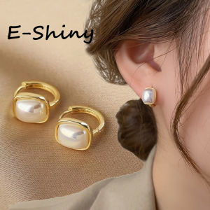 Women Exquisite Square Bead Hoop Earrings Small Geometric Ear Buckle for Girls Fashion Accsssories