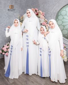 BELIFI Maryam Spesial Sarimbit | Gamis Couple Ibu Anak Perempuan | Gamis Syari Ceruty Babydoll Premium