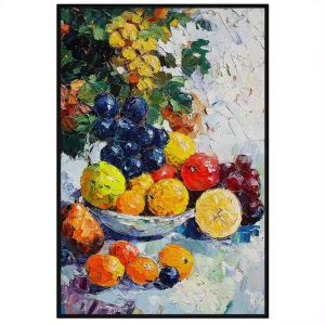 Tranh tĩnh vật hoa quả. Tranh treo tường dán tường sơn dầu tranh trí canvas. CGI-1442