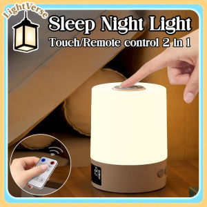 Touch LED Night Light Dimmable 3 Color temperature lighting Rechargeable Alarm clock lamp Reading Eye Protection Desk Lamp