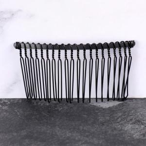 10pcs Black Hair Combs for Women Accessories Metal Bridal Hair Comb 20 Teeth Wedding Veil Comb Decorative for Women Fine Hair