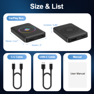 2026 Android 14 4+64G Wireless CarPlay Ai Box Kowankit Smart 5 in 1 HDMI Plug & Play Android Auto Car Tv Box For Netflix YouTube