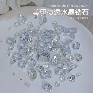 Pointed Bottom Zircon Stone Transparent round Water Drop Heart Triangle Artificial Gemstone Jewelry Watch Nail Art Carbink
