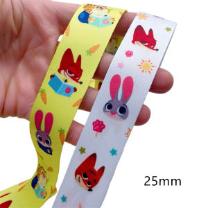 เชือกสะพายกระเป๋าสตางค์สองด้านหนาสำหรับรถ Twisted ไนลอน Judy และ Nick Cartoon สำหรับกระตุ้นการขายของที่มีชื่อเสียง