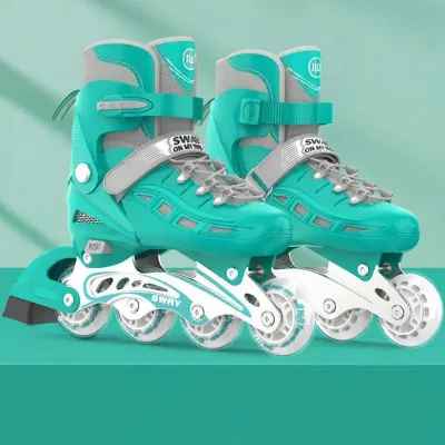 LIWAN | Adjustable Unisex PU Roller Skates Single Flash Removable