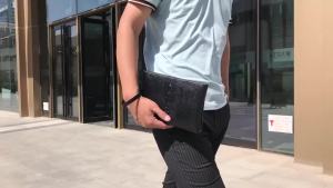 Luxury Brand Men Clutch Bag Fashion Long Wallet Men Leather Double Zipper Business Purse Black Brown Casual Male Handy Money Bag