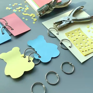 Single Hole Puncher 6MM Metal Single Hand Held Hole for DIY Scrapbooking & Cards Stationery Booking Puncher