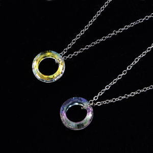 สร้อยคอรูปผีเสื้อเงินพร้อมดอกไม้ แหวน จี้ เครื่องประดับแฟชั่นสำหรับผู้หญิง ดอกไม้ประดับเพชรเทียม สไตล์อื่นๆ