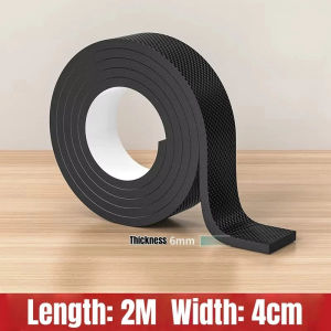 DIY Anti-slip Furniture Pads Black Chair Foot Pad Roll Self Adhesive Bumper 6mm Thickness Noise Reduce Table Leg Floor Protector