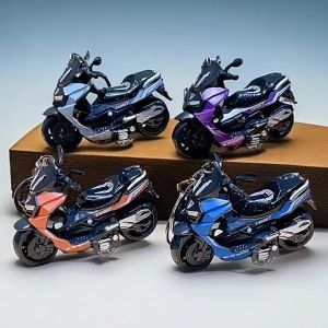 Alloy pull back motorcycle simulation pedal toy car modelCreative pendant gift Keychain toys