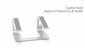 ขาตั้งแล็ปท็อปขาตั้งแล็ปท็อปตามหลักสรีรศาสตร์ที่ถอดออกได้ขาตั้งแล็ปท็อปอะลูมิเนียมพร้อม Dell XPS แล็ปท็อป10-16 "ทั้งหมด-สีเทา