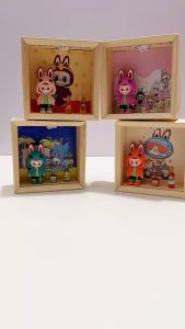 Hộp Đèn Khung Gỗ Hình Nhân Vật Labubu Có Đèn Led Decor Trang Trí Quà Tặng Sinh Nhật Valentine Noel