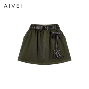 AIVEI | Vintage High Waist Petite Denim Mini Skirt