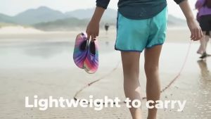 Sepatu Macaron Aqua Pria Wanita Sol Karet Sepatu Pantai Anti-selip Musim Panas Cepat Kering Sepatu Nafas Yoga Tanpa Alas Kaki untuk Berenang Selancar Bermain Dalam Ruangan Kolam Renang Berlayar Bersepeda Memancing Berkendara Jalan-jalan di Pantai