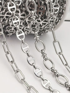 สร้อยข้อมือ DIY สร้อยคอ กระเป๋า โซ่เหล็กไนลอน สร้อยข้อมือสร้อยคอโซ่เหล็กไททาเนียม สร้างสรรค์ ไม่ซีดจาง