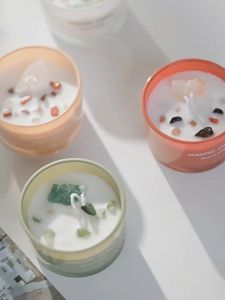 Oshin | Crystal Scented Candle | Soy Wax | Essential Oil | Home Fragrance | Aromatherapy