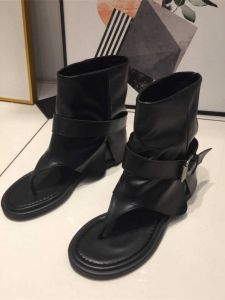 Phong Cách Hàn Quốc Đầu Tròn Đáy Bằng Giày Bốt Đến Mắt Cá Chân Thắt Lưng Trang Trí Cá Tính Thoáng Mát Dễ Thương Giày Mùa Hè Phiên Bản Hàn Quốc Giày Boot Ống Ngắn