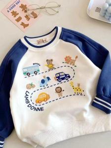 เสื้อสเวตเตอร์แขนยาวผู้ชายลายการ์ตูนญี่ปุ่นสุดน่ารัก ทรงหลวม เสื้อผ้าเด็กชาย ฤดูใบไม้ผลิและฤดูใบไม้ร่วง แขนยาว ปกติ