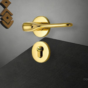 Kunci Pintu Roses Minimalist Golden Silent Door Lock Set DRL-505GD