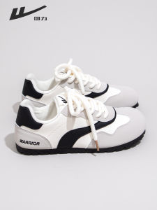 Womens Casual Sneakers Flat Bottom Sports Leisure Shoes Versatile Retro Dequn Shoes Comfortable Soft Upper Mixed Material