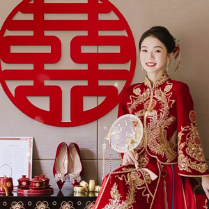 婚礼喜字贴 结婚布置用品 婚房装饰 喜庆用品 - 结婚喜字贴套装 / Wedding Decoration Sticker - Wedding Non-woven FabricSticker Set