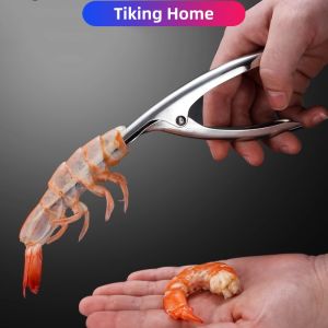 1/2pcs Multifunctional Fast Shrimp Peeler Double Head Stainless Steel Fish Knife Shrimp Line Cutting Scraping Digging Knife Kitchen Tools