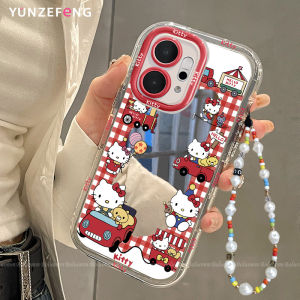 Cute KT Cat Phone Stand Full Cover Mirror Surface Grid Pattern OPPORENO15 Case Protective Shell Anti-Fall FindX5 Compatible